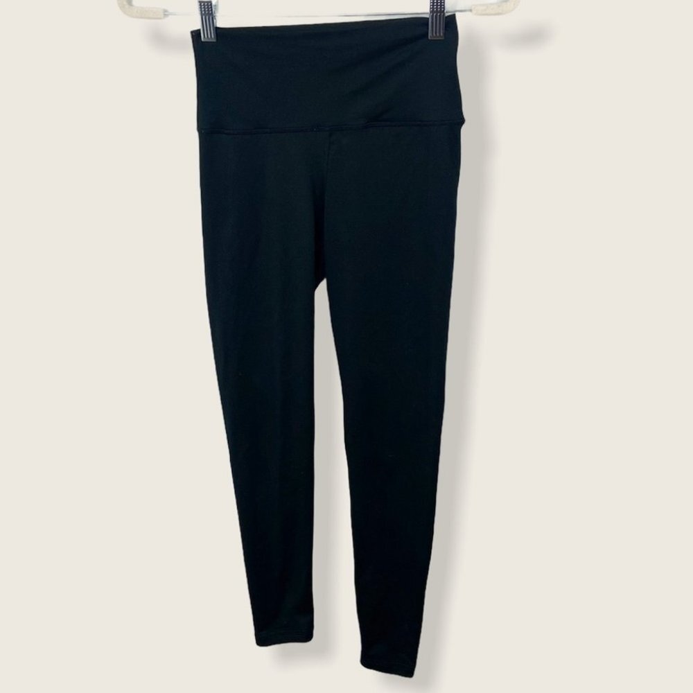 Aerie Black High Waisted Legging Play‎ Real Me 7/8 Pant Size Small Stretch Pants - Picture 2 of 8
